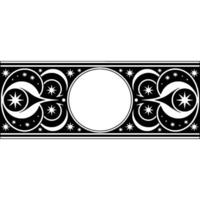 Ornate Celestial Border, Vintage , Decorative Element vector
