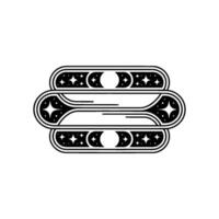Retro Deco Starburst Emblem - Vintage Element vector
