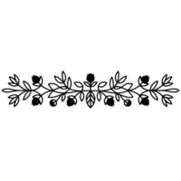 Elegant Botanical Border, Minimalist - Illustration vector