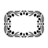Elegant Botanical Frame, Vintage Style, Decorative Border - Illustration vector