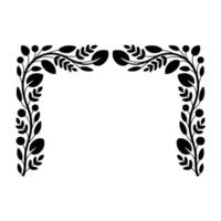 Elegant Botanical Frame, Vintage Style - Foliage vector