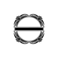 Elegant Rose Frame, Minimalist , Decorative Border vector