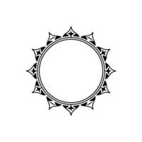 Intricate Circular Frame, Stylized Ornamentation, Minimalist vector