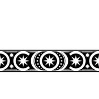Geometric Celestial Border, Vintage Style vector