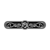 Elegant Floral Border, Vintage Element, Style vector