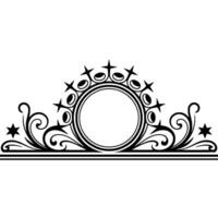 Elegant Celestial Border, Vintage Element vector
