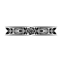 Elegant Black Floral Border, Vintage Element, alternate version 57 vector