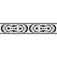 Elegant Black Ornamental Border, Vintage, alternate version 4 vector