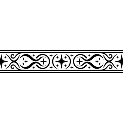 Elegant Vintage Border, Intricate Ornamentation, Decorative Element