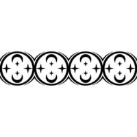 Stylized Crescent Border, Vintage Ornamentation, Decorative Element vector