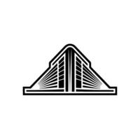 Geometric Pinnacle Modern Building Emblem, Corporate Identity vector