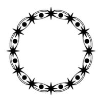 Circular Eye Motif, Minimalist , Symbolic Border vector
