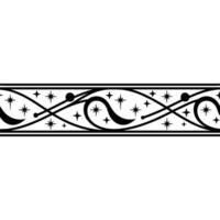 Elegant Medieval Border, Starry Night vector