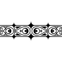Intricate Black Ornamental Border, Vintage - Scrollwork vector