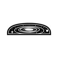 Celestial Halo Retro Space Exploration Emblem vector