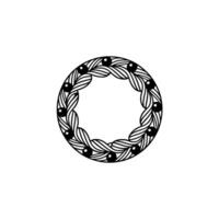 Elegant Olive Branch Circle, Minimalist vector