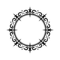Intricate Ornamental Circle Frame, Vintage Style - Ornamentation vector