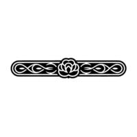 Celtic Knot Border, Floral Motif, Elegant vector