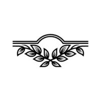 Elegant Botanical Emblem, Minimalist, Laurel vector