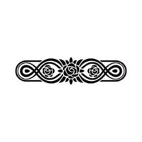 Elegant Floral Border, Vintage Element, alternate version 105 vector