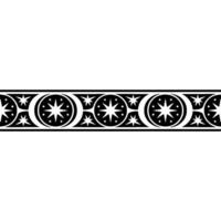 Medieval Starburst Border, Elegant Ornamentation vector