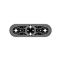 Intricate Ornamental Oval, Vintage Element vector