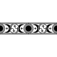 Celestial Border Gothic Moon Motif vector