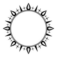 Celestial Circle Symbolic Glyph, Ancient , Minimalist Motif vector