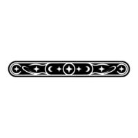 Ornate Vintage Border, Stylized Celestial vector