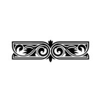 Elegant Black Floral Border, Vintage Element, alternate version 59 vector
