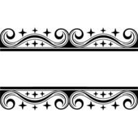 Elegant Decorative Border, Vintage Style, Minimalist - Swirls vector