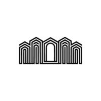 Geometric Row, Minimalist Architecture vector