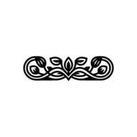 Elegant Botanical Border, Vintage Element, alternate version 35 vector