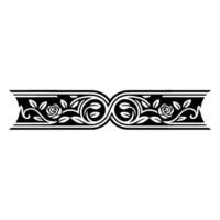 Elegant Floral Border, Vintage , Decorative Element, alternate version 411 vector