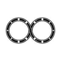 Eternal Loop Stylized Infinity with Lunar Accents vector
