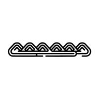 Linear Paperclip Chain - Minimalist Productivity vector