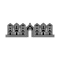 Geometric Cityscape, Minimalist Archway vector