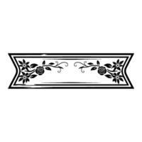 Elegant Floral Border, Vintage , Decorative Element, alternate version 413 vector