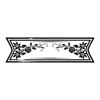 Elegant Floral Border, Vintage , Decorative Element, alternate version 413