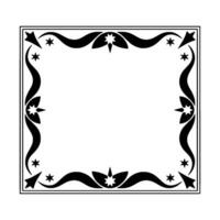 Geometric Star Border, Vintage , Decorative Frame vector