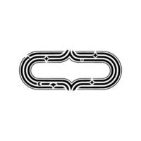 Retro Wave Frame, Geometric , Minimalist vector