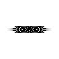 Celestial Crescent Emblem, Mystical Night, Moon vector