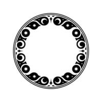 Intricate Celestial Border, Vintage Ornamentation, Circular vector