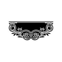 Elegant Floral Border, Art Deco, Vintage vector