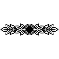 Elegant Botanical Border, Vintage Element, alternate version 36 vector
