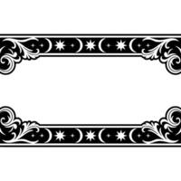 Elegant Baroque Border, Decorative Frame, Vintage vector