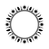 Celestial Circle Lunar Phases Starry Symmetry vector
