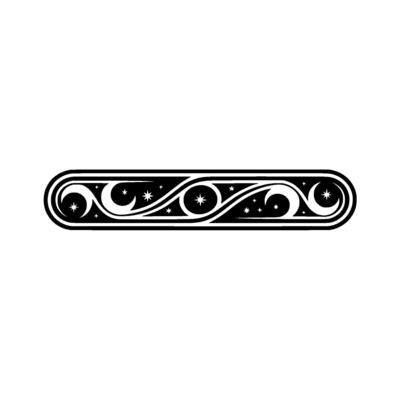 Elegant Ornate Scroll Border, Celestial