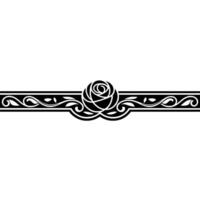 Elegant Floral Border, Vintage , Decorative Element, alternate version 420 vector