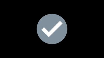 Verified tick icon youtube Alpha background video